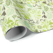 小鳥を表示するベビー模様 ラッピングペーパー (ロールコーナー)