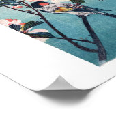 小鳥オン桜分枝広重ファインアート ポスター (角)