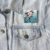 小鳥オン桜分枝広重ファインアート 缶バッジ (インサイチュ)