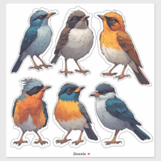 小鳥ステッカーコレクションセット 🐦 シール