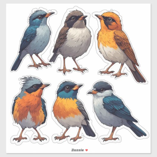 小鳥ステッカーコレクションセット 🐦 シール (シート)