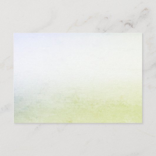 小鳥フローラ金ゴールド赤ちゃんシャワー エンクロージャーカード (裏面)