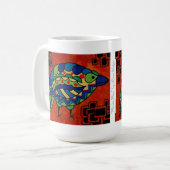 "小鳥ブーイング"の15のoz。 Lara Kulpa著マグ コーヒーマグカップ (正面左)