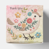 小鳥離れ花ピンクのお願い箱 フェイバーボックス (上部)