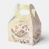 小鳥離れ花ピンクのお願い箱 フェイバーボックス (裏面サイド)