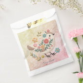 小鳥離れ花ピンクのバッグ フェイバーバッグ (封をした状態)