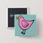 小鳥04 缶バッジ (正面&裏面)