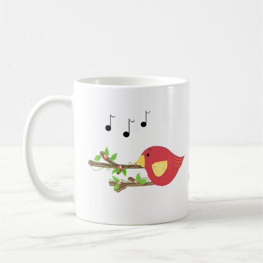 小鳥 コーヒーマグカップ (左)