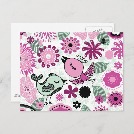 小鳥 ポストカード (正面/裏面)