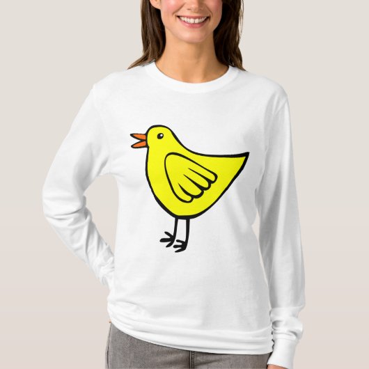 小鳥 – 黄色 Tシャツ (正面)