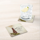 小麦とホップスブルワリ結婚ーズ スクエアペーパーコースター (インサイチュ)