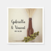 小麦とホップスブルワリ結婚ーズ スタンダードカクテルナプキン (正面)