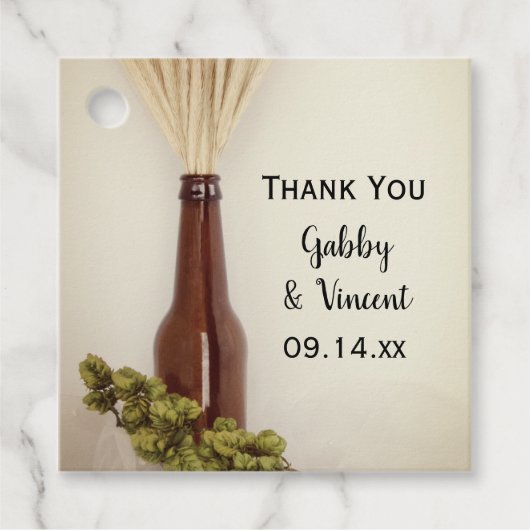 小麦とホップスブルワリ結婚ーズ フェイバータグ (正面)