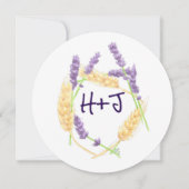 小麦とラベンダー日付を保存 セーブザデート (正面)