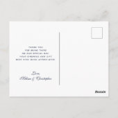 小麦と花の付いた素朴なミルク缶の感謝カード ポストカード (裏面)