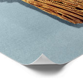 小麦と花の耳を持つベーカーのサイン ポスター (角)