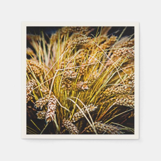 小麦のシーフ – ありがとう スタンダードカクテルナプキン (正面)