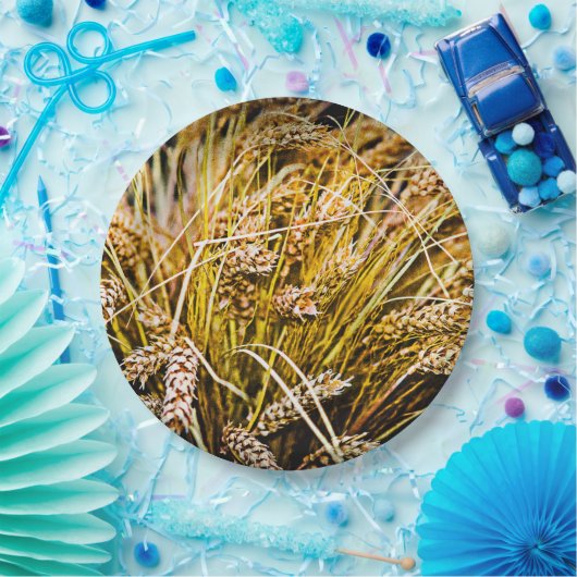 小麦のシーフ – ありがとう ペーパープレート (パーティー)