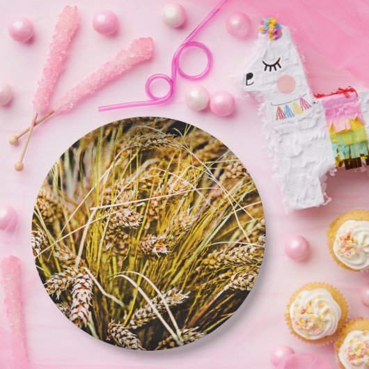 小麦のシーフ – ありがとう ペーパープレート (パーティー)