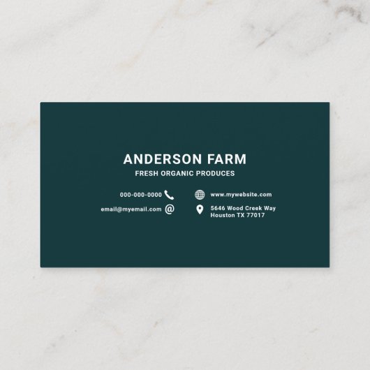 小麦のシーフ – 農家 名刺 (裏面)