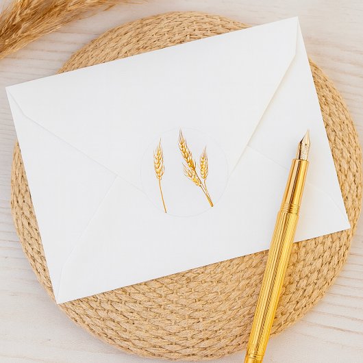 小麦のシール ラウンドシール