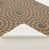 小麦のスパイラルパターンの耳 シェルパブランケット (3/4)