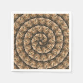 小麦のスパイラルパターンの耳 スタンダードカクテルナプキン (正面)
