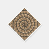 小麦のスパイラルパターンの耳 スタンダードカクテルナプキン (角)