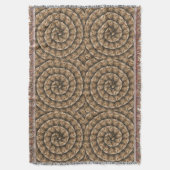 小麦のスパイラルパターンの耳 スローブランケット (正面縦)