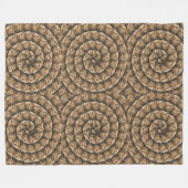 小麦のスパイラルパターンの耳 フリースブランケット (正面(横))