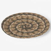 小麦のスパイラルパターンの耳 ペーパープレート (アングル)