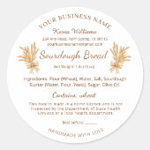 小麦のソース生地パンコテージ法ラベルシール ラウンドシール (正面)