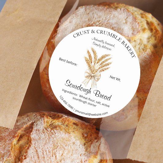 小麦のソース生地パンベーキング成分 ラウンドシール