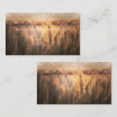 小麦のテーブル素朴の結婚座席表 プレイスカード (正面/裏面)