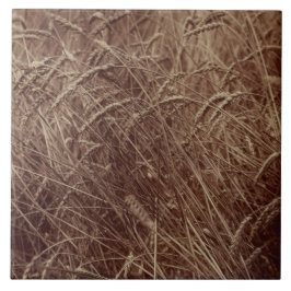 小麦のフィールド(by Eugene Atget) タイル