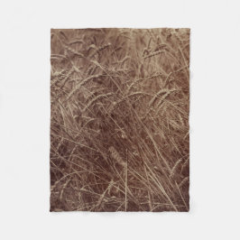 小麦のフィールド(by Eugene Atget) フリースブランケット