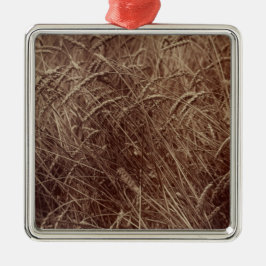 小麦のフィールド(by Eugene Atget) メタルオーナメント