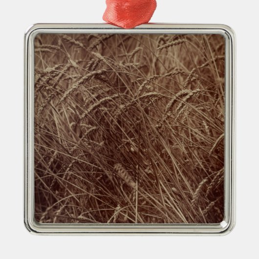 小麦のフィールド(by Eugene Atget) メタルオーナメント (正面)