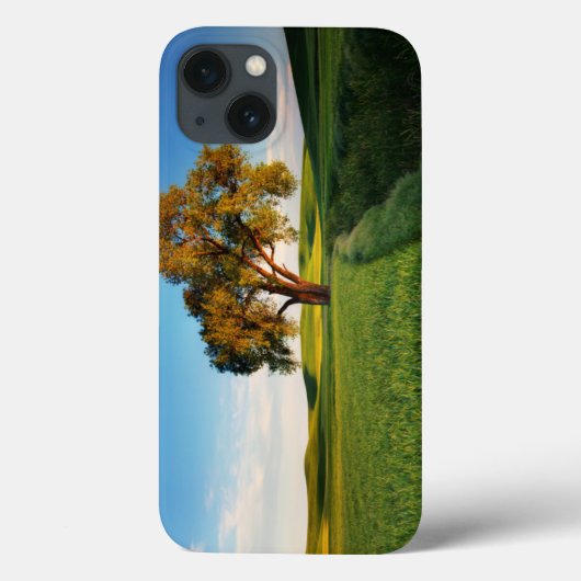 小麦の丘に囲まれた一本の木 Case-Mate iPhoneケース (裏面)