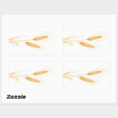 小麦の二耳 長方形シール (シート)