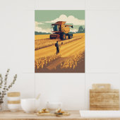 小麦の収穫時期 ポスター (キッチン)