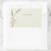 小麦の国の結婚式の草独身の草 長方形シール (バッグ)