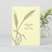 小麦の国ウェディングイエローベージュ 招待状 (スタンド正面)