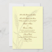 小麦の国ウェディングイエローベージュ 招待状 (裏面)