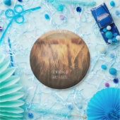 小麦の国素朴の結婚式 ペーパープレート (パーティー)