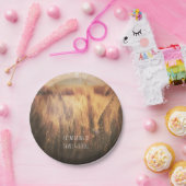 小麦の国素朴の結婚式 ペーパープレート (パーティー)