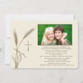 小麦の宗教的なワンフォト招待状 招待状 (正面)
