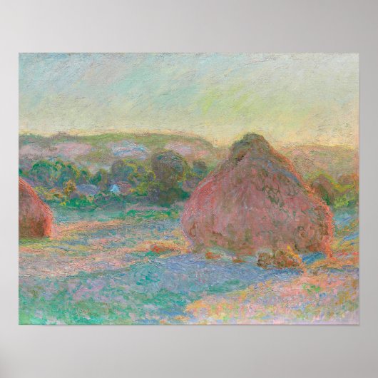 小麦の山、夏の終わり（1890年～1891年） ポスター (正面)