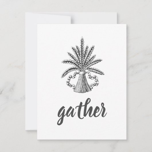 小麦の束 ノートカード (正面)