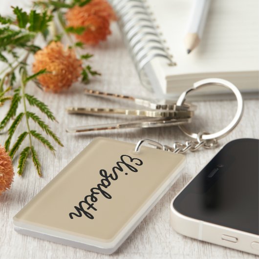 小麦の無地の色 キーホルダー (正面右)